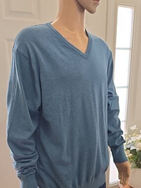 ST. JOHNS BAY BRAND MEN'S BIG & TALL TEAL BLUE PULLOVER SWEATER SIZE XXL